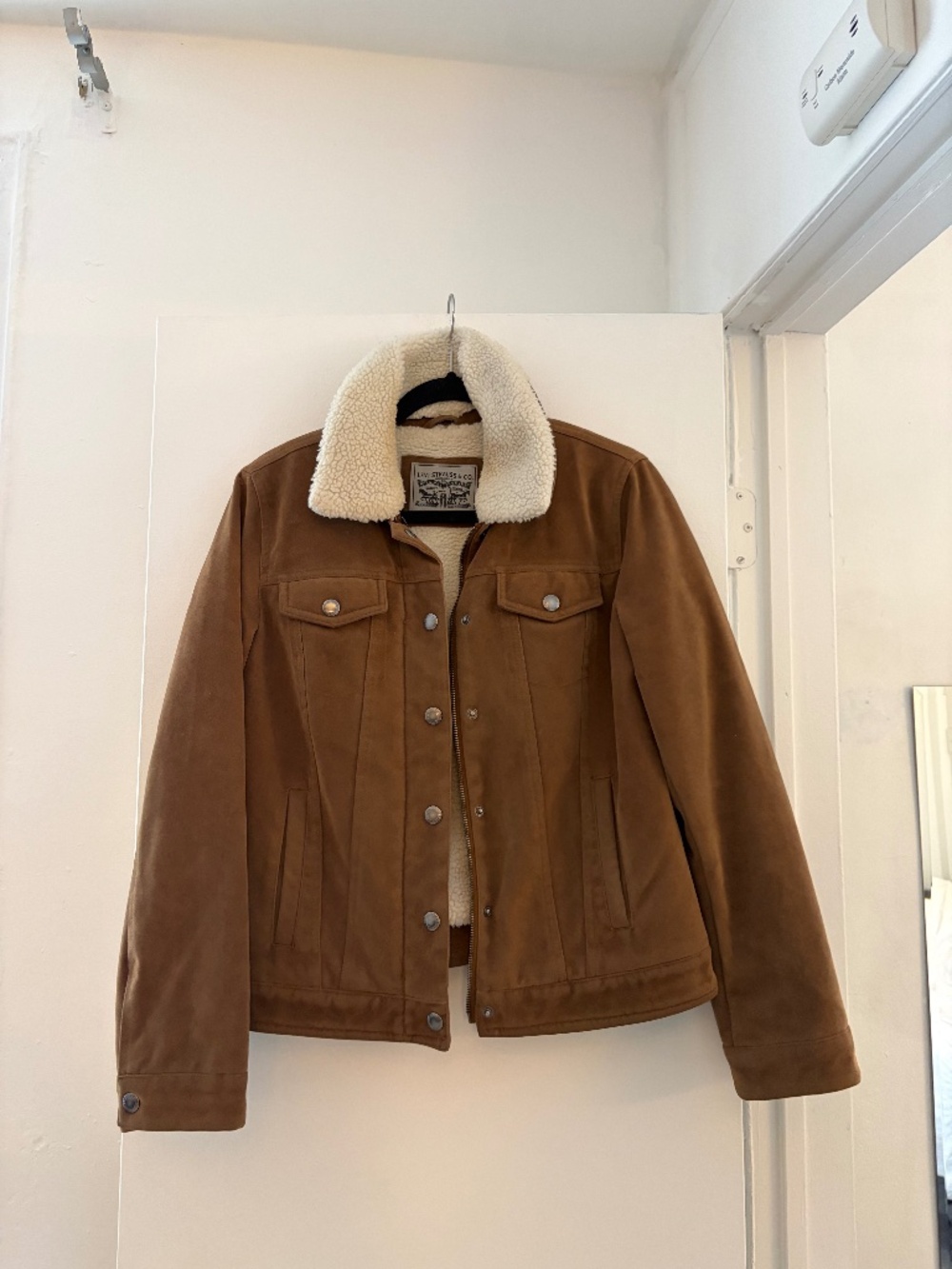 Women's Levi's Faux Leather Trucker Jacket - Size S